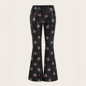 Brand new SHEIN ICON Star Flare Leg Sequin Pants